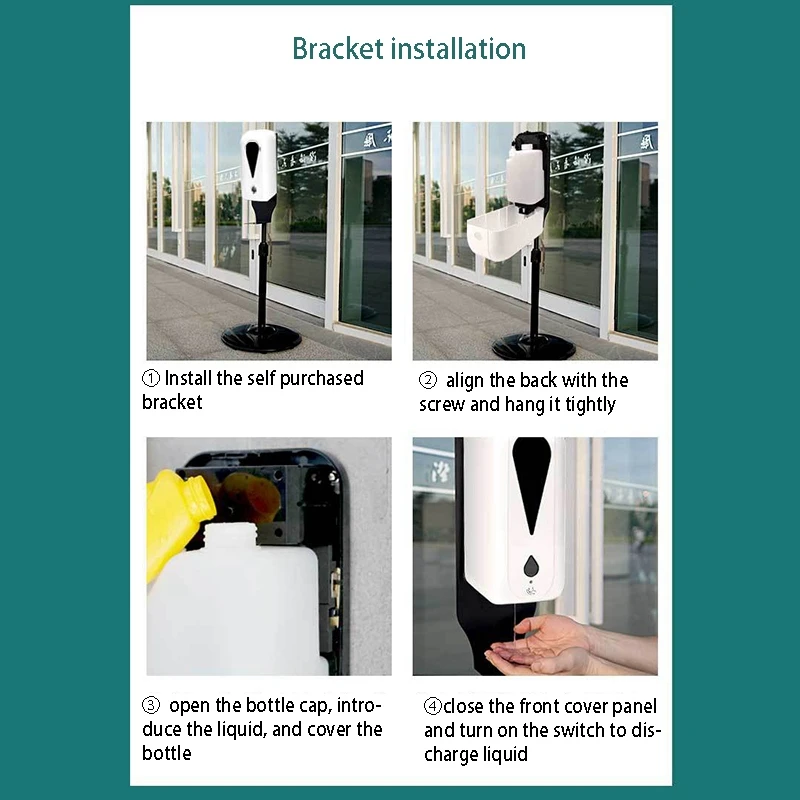 Punch-Free Dripper Infrared Sensor 1500Ml Large Capacity Soap Dispenser for Shampoo and Detergent
Punch-Free Dripper Infrared Sensor 1500Ml Large Capacity Soap Dispenser for Shampoo and Detergent