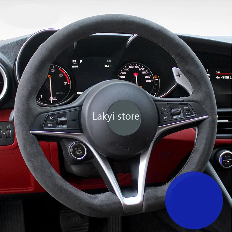DIY Manual Sewing Black Artificial Soft Fur Car Steering Wheel Cover for Alfa Romeo Giulia Stelvio 15inch 38cm
DIY Manual Sewing Black Artificial Soft Fur Car Steering Wheel Cover for Alfa Romeo Giulia Stelvio 15inch 38cm