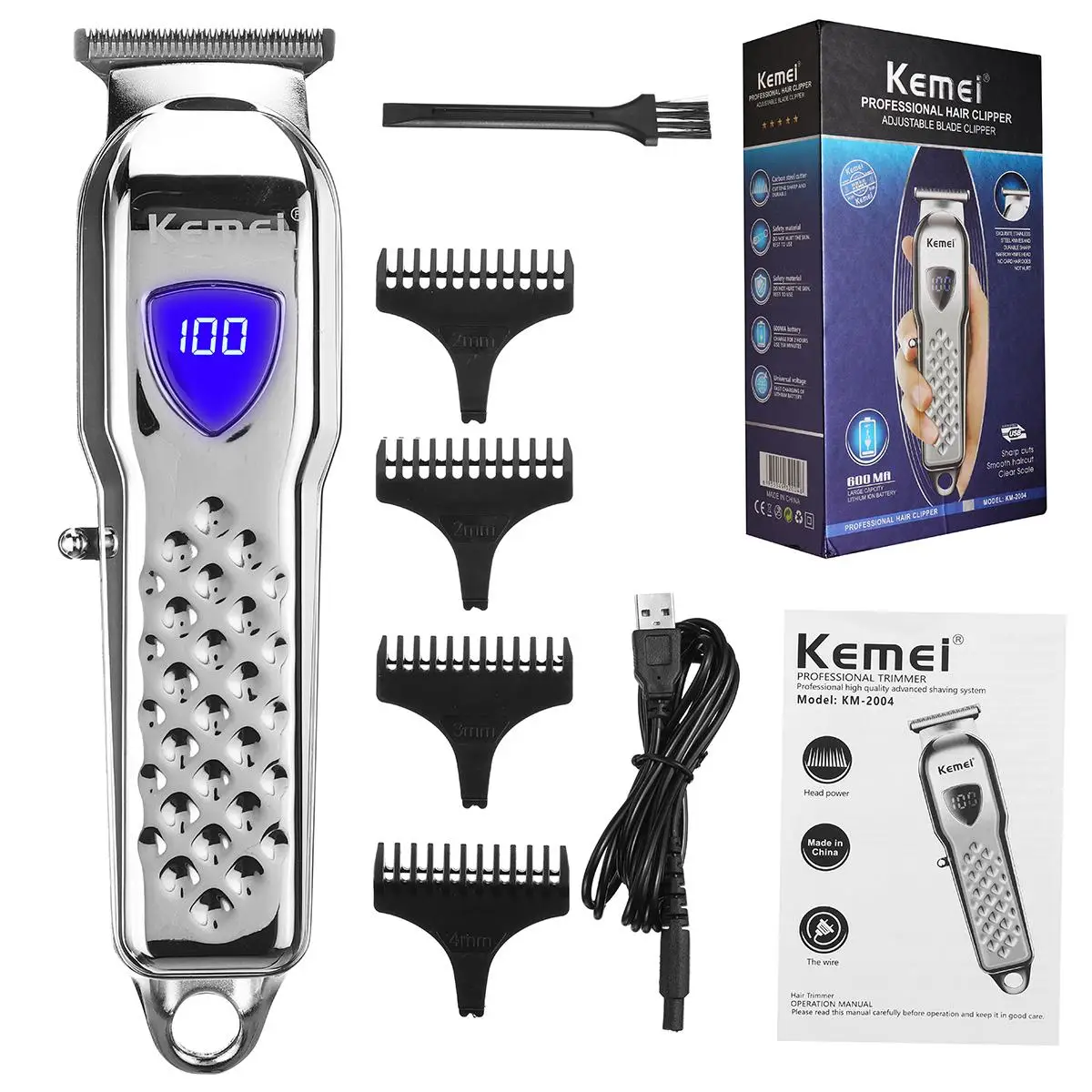 Hair Clipper Wireless Metal Type Shaving Trimmer Rechargeable T-blade Sculpture Hair Cutting Razor Salon Haircut Machine
Hair Clipper Wireless Metal Type Shaving Trimmer Rechargeable T-blade Sculpture Hair Cutting Razor Salon Haircut Machine