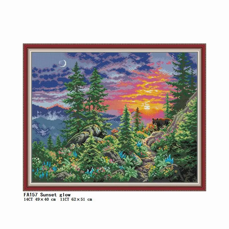 Набор для вышивки крестиком Joy Sunday, набор для рукоделия, светящийся узор на закате, штампованная нить 11CT 14CT, напечатанное украшение для рукод... 
Набор для вышивки крестиком Joy Sunday, набор для рукоделия, светящийся узор на закате, штампованная нить 11CT 14CT, напечатанное украшение для рукод...