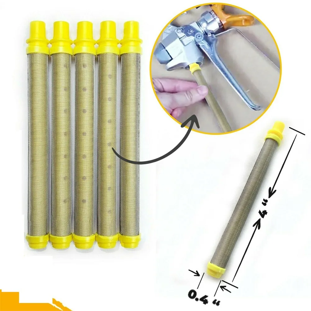 5pcs 100 Mesh Airless Spray Gun Filter YELLOW Gun Filter Insert Type 304 Stainless Steel Material Filters For Wager Spray Tools
5pcs 100 Mesh Airless Spray Gun Filter YELLOW Gun Filter Insert Type 304 Stainless Steel Material Filters For Wager Spray Tools