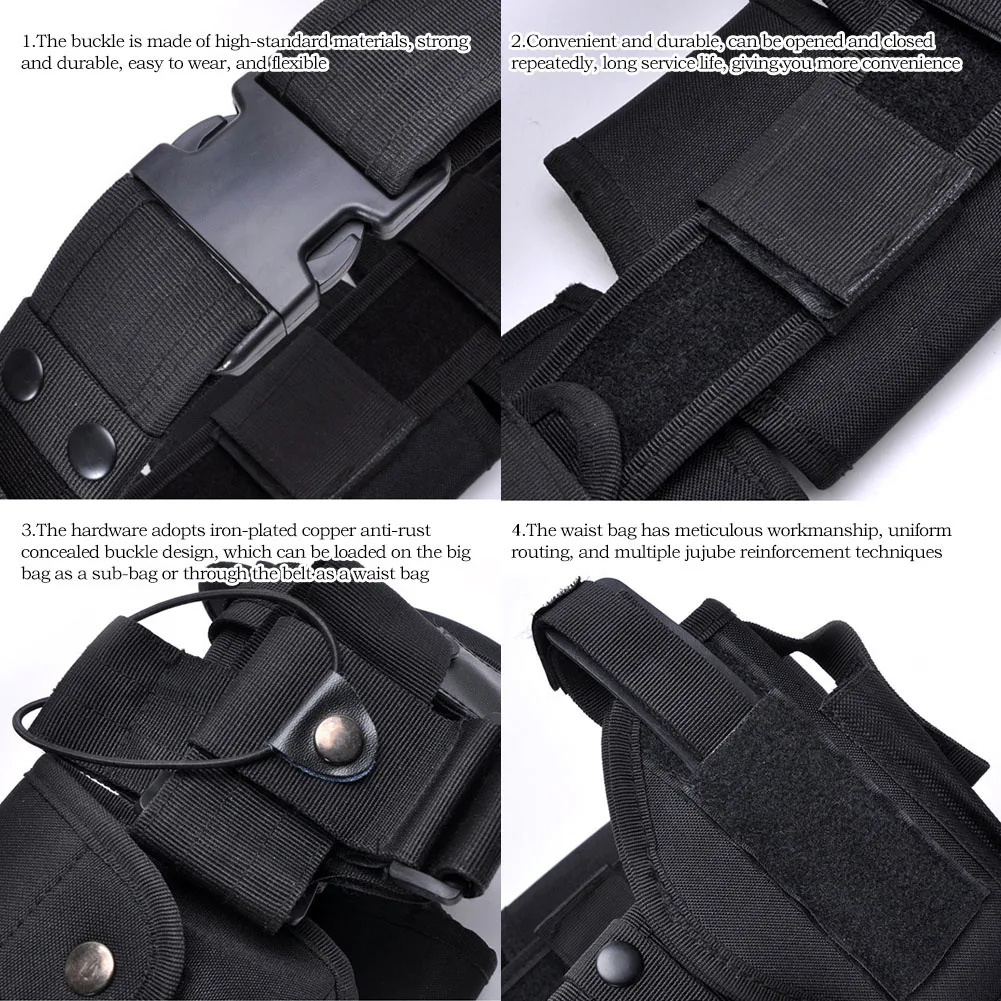 10pcs Multifunctional Security Belts Outdoor Tactical Military Training Polices Guard Utility Kit Duty Belt Belt with Pouch Set
10pcs Multifunctional Security Belts Outdoor Tactical Military Training Polices Guard Utility Kit Duty Belt Belt with Pouch Set