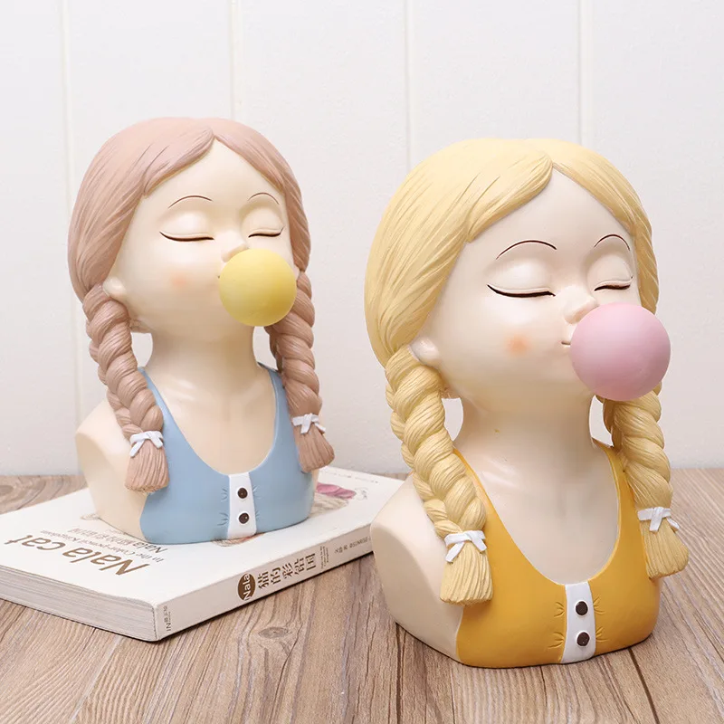 9 inch Bubble Gum Girl Ornament Art Portrait Sculpture Resin Head Statue Christmas Gift Home Decoration Balloon Girl Craft
9 inch Bubble Gum Girl Ornament Art Portrait Sculpture Resin Head Statue Christmas Gift Home Decoration Balloon Girl Craft