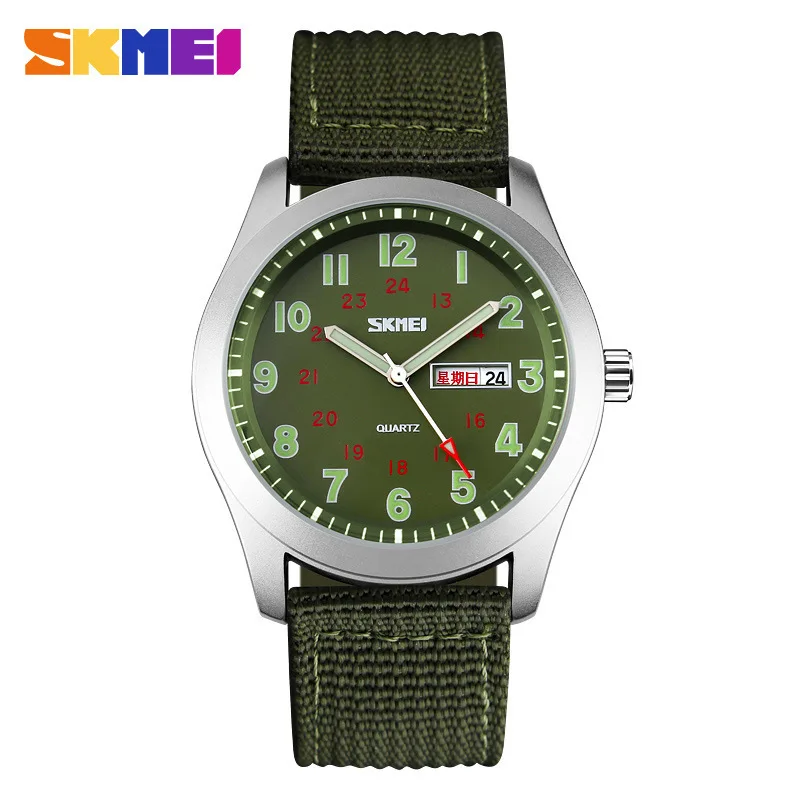 SKMEI9112 Korean version of retro men's casual quartz watch water movement cloth strap watch
SKMEI9112 Korean version of retro men's casual quartz watch water movement cloth strap watch