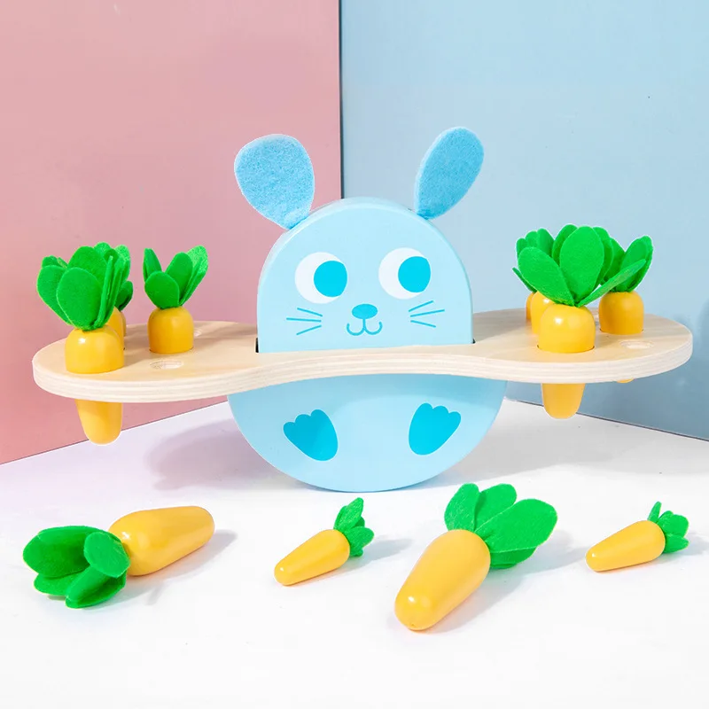Children's Wooden Cartoon Rabbit Balance Toy Montessori Educational Carrot Pulling Size Recognition IQ Develop Game Kids Gift
Children's Wooden Cartoon Rabbit Balance Toy Montessori Educational Carrot Pulling Size Recognition IQ Develop Game Kids Gift