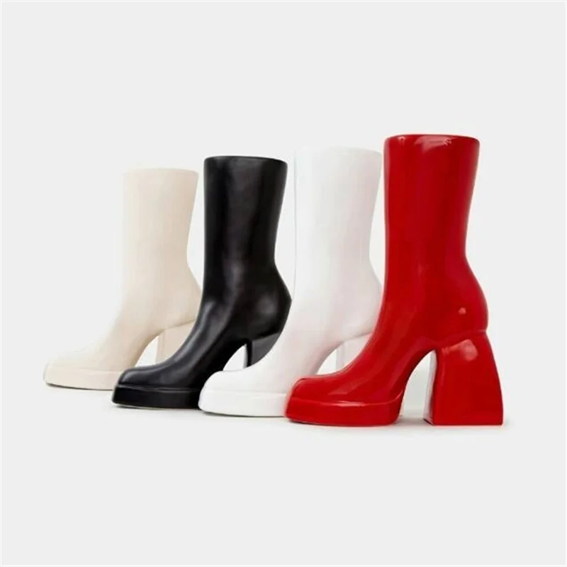 Dilalula 2021 Fashion Newest Platform Women Mid-Calf Boots Side Zipper Elegant Thick Heels Boots Ladies Shoes Woman
Dilalula 2021 Fashion Newest Platform Women Mid-Calf Boots Side Zipper Elegant Thick Heels Boots Ladies Shoes Woman