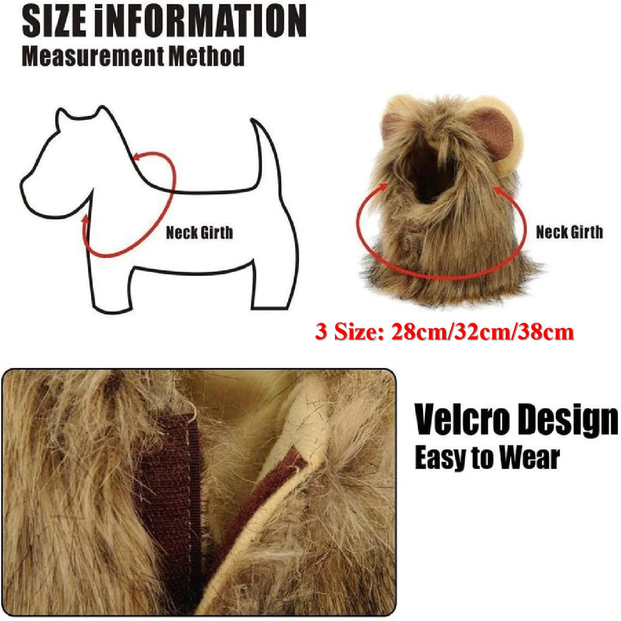 Cat Halloween Costume Lion Mane Hat for Kittens Puppy Dogs Adjustable Washable Comfortable Fancy Lion Hair Christmas Party
Cat Halloween Costume Lion Mane Hat for Kittens Puppy Dogs Adjustable Washable Comfortable Fancy Lion Hair Christmas Party