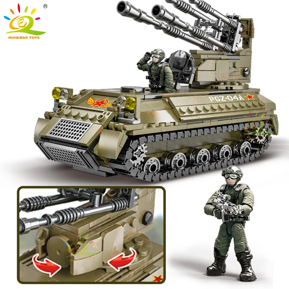 HUIQIBAO 489pcs Military Tank Model Building Blocks WW2 Weapon Car with Soldier Figures Army Brick Construction Toy For Children
HUIQIBAO 489pcs Military Tank Model Building Blocks WW2 Weapon Car with Soldier Figures Army Brick Construction Toy For Children