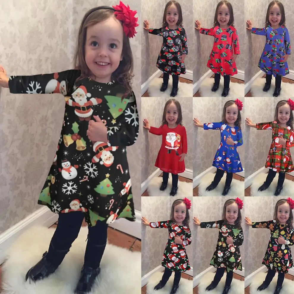 Christmas Girls Dresses Baby Kids Princess Party Costume Dress Up Clothes Long Sleeve Children Costume New Year Printed A390
Christmas Girls Dresses Baby Kids Princess Party Costume Dress Up Clothes Long Sleeve Children Costume New Year Printed A390
