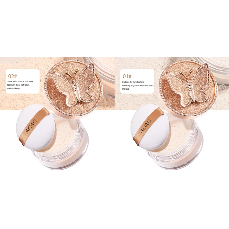 AGAG Butterfly Loose Powder Setting Powder Oil Control Non-Removing Makeup Waterproof Sweat-Proof Invisible Pore Powder
AGAG Butterfly Loose Powder Setting Powder Oil Control Non-Removing Makeup Waterproof Sweat-Proof Invisible Pore Powder