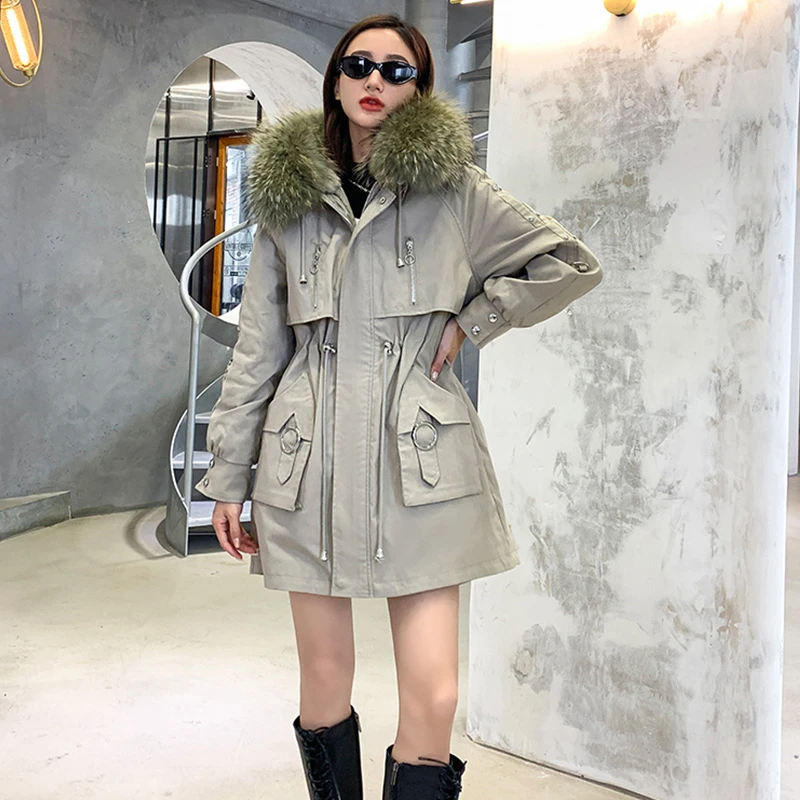 2020 Winter New Rivet Zipper Overalls Parkas Women's Adjustable Waist Rabbit Fur Liner Detachable Long Fur Coat Street Clothing
2020 Winter New Rivet Zipper Overalls Parkas Women's Adjustable Waist Rabbit Fur Liner Detachable Long Fur Coat Street Clothing
