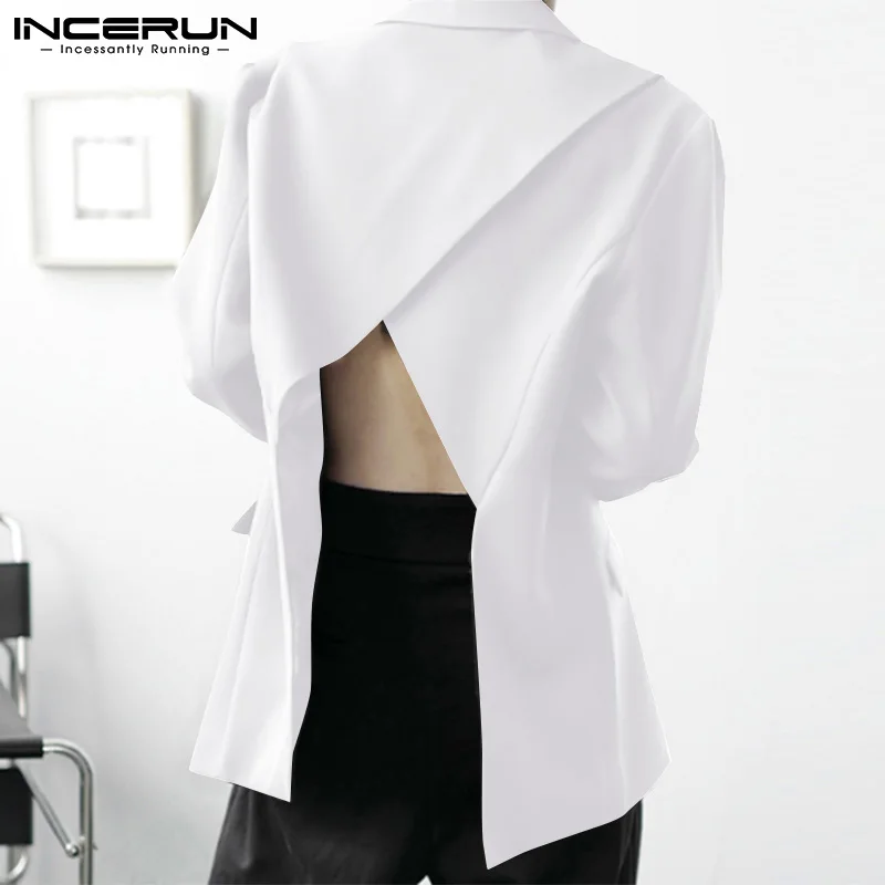 INCERUN Fashion Men Blazer Solid Color Lapel 2021 Long Sleeve Casual Irregular Suits Hollow Out Back Pockets Streetwear Coats
INCERUN Fashion Men Blazer Solid Color Lapel 2021 Long Sleeve Casual Irregular Suits Hollow Out Back Pockets Streetwear Coats