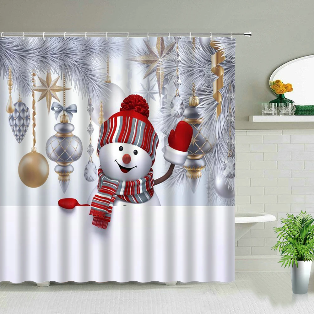 Christmas Snowman Shower Curtains Set Happy New Year Winter Luxury Polyester Funny Cartoon Bathroom Living Room Background Decor
Christmas Snowman Shower Curtains Set Happy New Year Winter Luxury Polyester Funny Cartoon Bathroom Living Room Background Decor