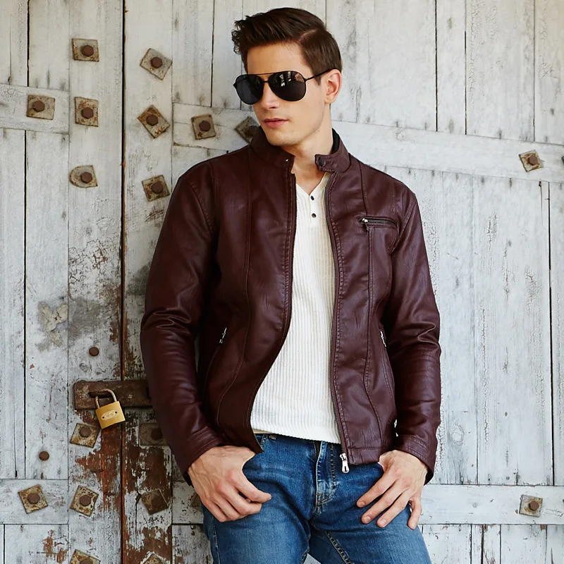 2021 Men's New Stand Collar Motorcycle PU Leather Jacket Youth Slim Handsome Stitching Leather Jacket
2021 Men's New Stand Collar Motorcycle PU Leather Jacket Youth Slim Handsome Stitching Leather Jacket