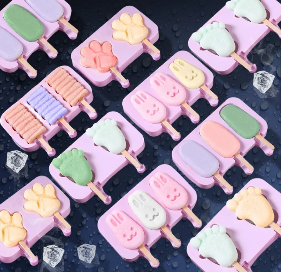 Silicone Ice Cream Mold with Lid Animals Shape Jelly Mold Children Handmade DIY Dessert Popsicle Ice Grid with Popsicle Stick
Silicone Ice Cream Mold with Lid Animals Shape Jelly Mold Children Handmade DIY Dessert Popsicle Ice Grid with Popsicle Stick