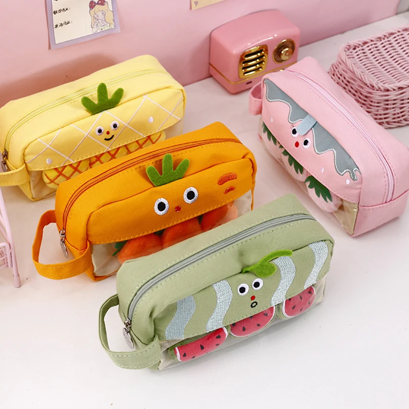 Pencil Case Big Kawaii Pen Case Canvas Japanese Stationery Watermelon Cute Pins School Pencil Cases For Girls Fruit Pencil Bags
Pencil Case Big Kawaii Pen Case Canvas Japanese Stationery Watermelon Cute Pins School Pencil Cases For Girls Fruit Pencil Bags