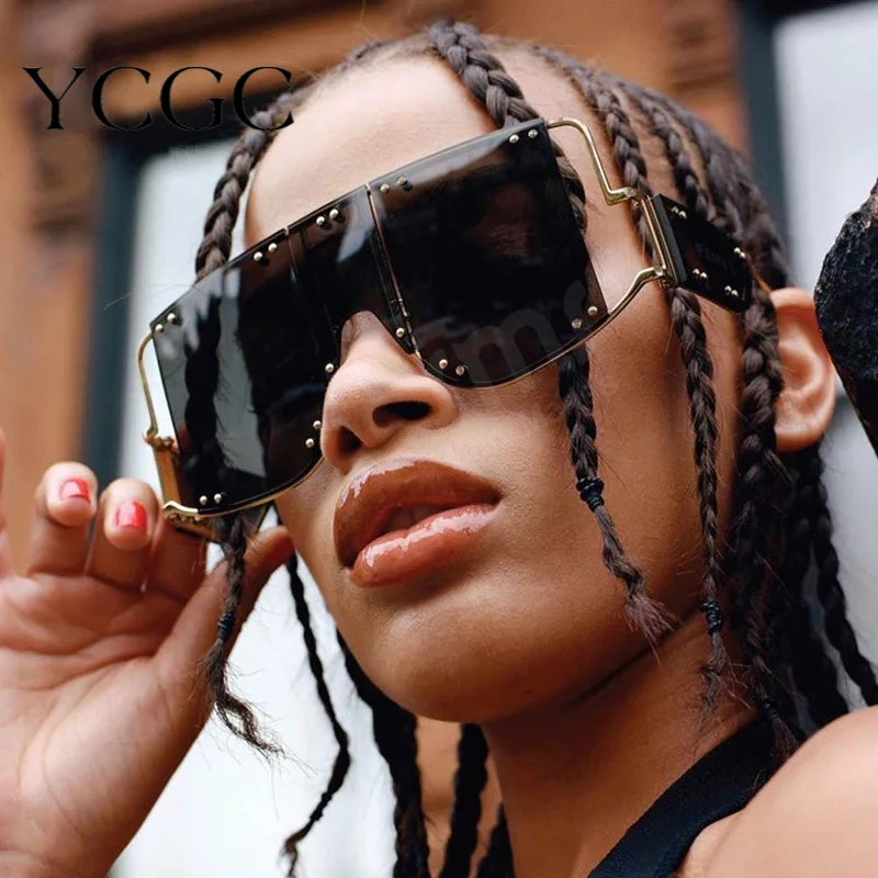 Fashion Square Sunglasses Women New Oversized Mirror Men Shades Glasses Luxury Brand Metal Rivet Trend Unique Female Eyewear
Fashion Square Sunglasses Women New Oversized Mirror Men Shades Glasses Luxury Brand Metal Rivet Trend Unique Female Eyewear