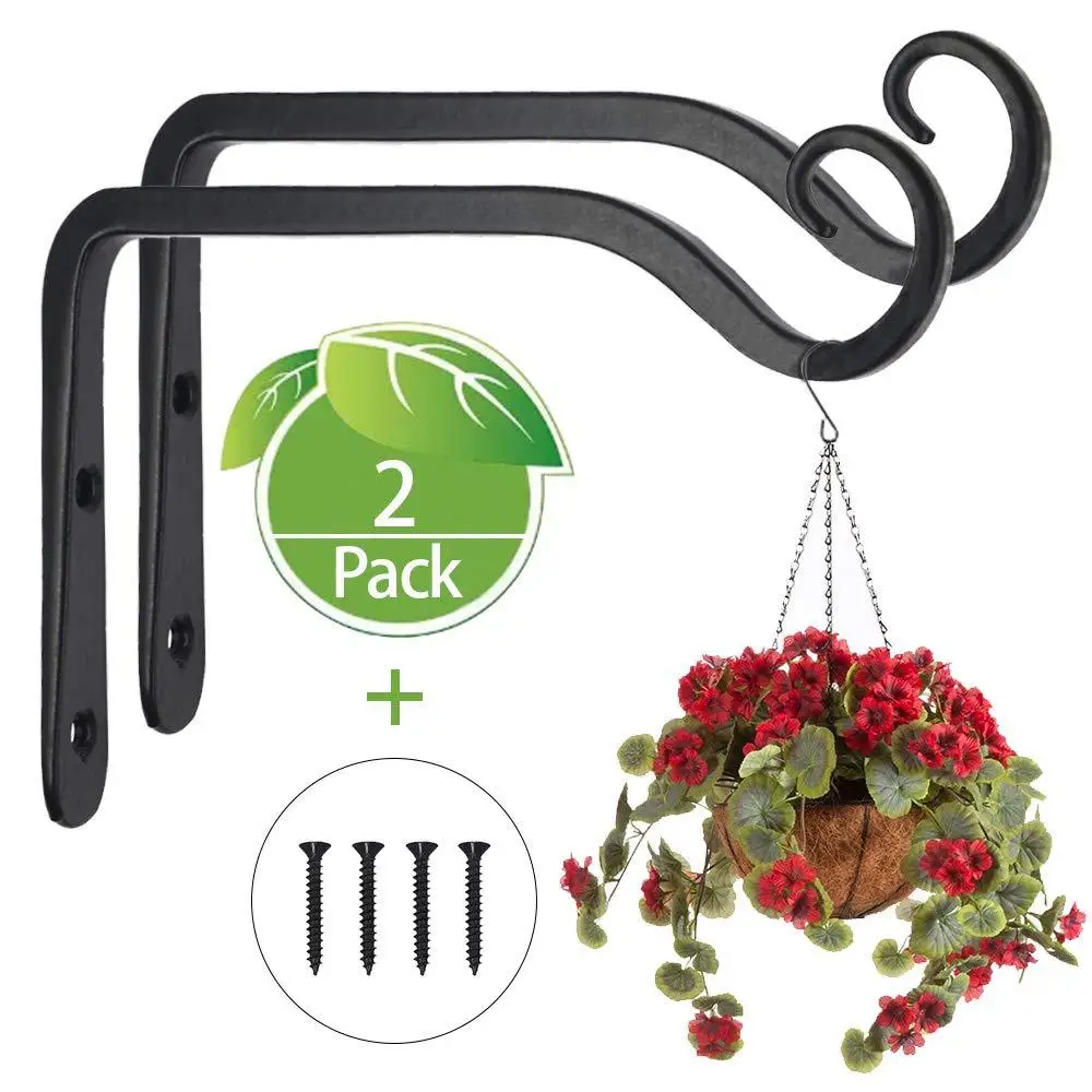 2 Pcs Balcony Plants Flower Pot Wrought Iron Hooks Holder Clothes Wall-Mounted Hanging Flower Basket Bracket Garden Decoration
2 Pcs Balcony Plants Flower Pot Wrought Iron Hooks Holder Clothes Wall-Mounted Hanging Flower Basket Bracket Garden Decoration