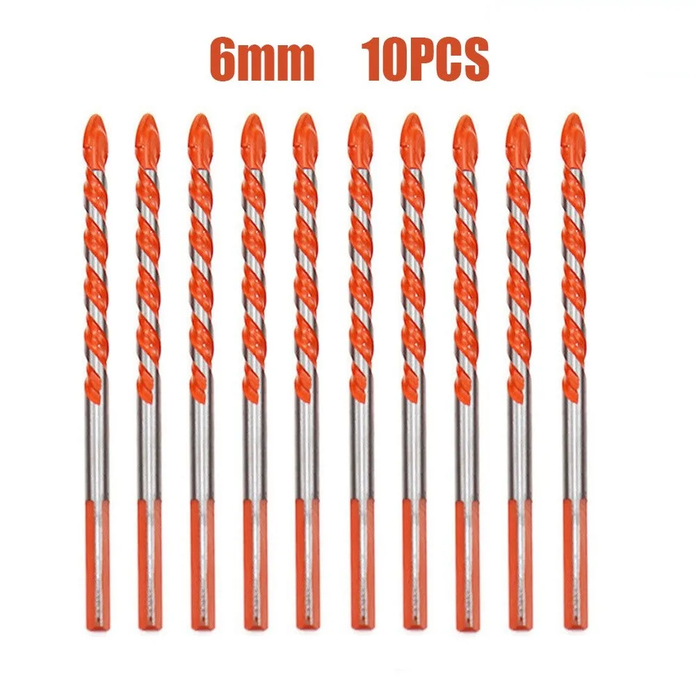 10PCS 6mm Tungsten Carbide Drill Bit Set For Porcelain Tile Concrete Brick Glass Plastic Masonry Power Tool Accessories
10PCS 6mm Tungsten Carbide Drill Bit Set For Porcelain Tile Concrete Brick Glass Plastic Masonry Power Tool Accessories