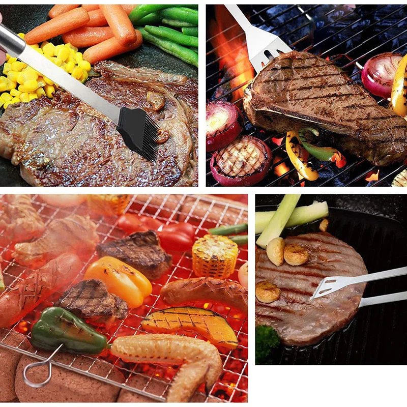 Grilling Accessories Grill Tools 28pcs/set Stainless Steel Sloted Spatula Fork Cleaning Brush Clamp BBQ Tools Set PI669
Grilling Accessories Grill Tools 28pcs/set Stainless Steel Sloted Spatula Fork Cleaning Brush Clamp BBQ Tools Set PI669