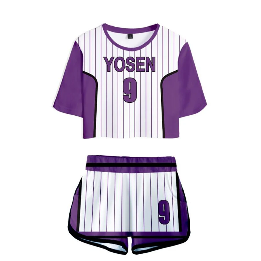 Anime Kuroko No Basket Cosplay Costume Yosen High School Murasakibara Atsushi Tracksuit Women Two Piece Set Tops and Shorts
Anime Kuroko No Basket Cosplay Costume Yosen High School Murasakibara Atsushi Tracksuit Women Two Piece Set Tops and Shorts