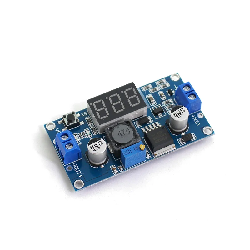 LM2596 Stabilizer Step-down Adjustable Power Supply Module Converter DC4.0~40 to 1.3-37V LED Display Voltmeter Voltage Regulator
LM2596 Stabilizer Step-down Adjustable Power Supply Module Converter DC4.0~40 to 1.3-37V LED Display Voltmeter Voltage Regulator