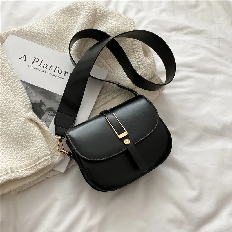 Vintage Solid Color PU Leather Saddle Bags For Women Wide Strap Flap Shoulder Crossbody Bag Luxury Designer Handbags and Purses
Vintage Solid Color PU Leather Saddle Bags For Women Wide Strap Flap Shoulder Crossbody Bag Luxury Designer Handbags and Purses