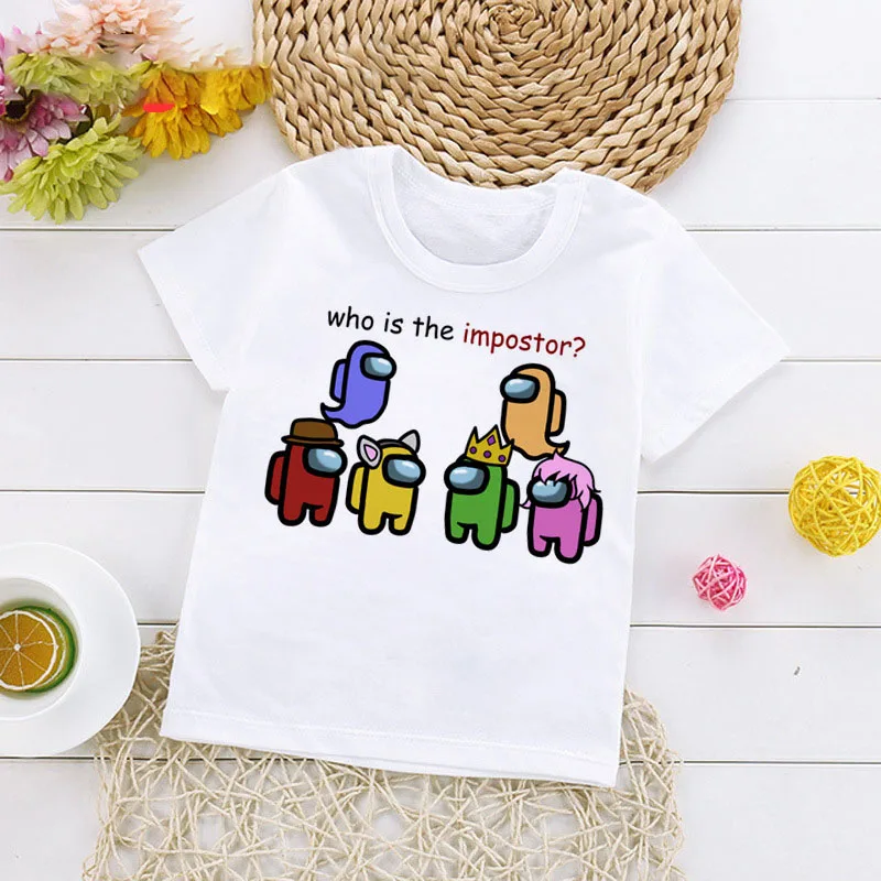 Among Us Printing T Shirt Children Girls Boys O-Neck Cartoon Pure cotton Short Sleeve Tees For Kids Fashion Harajuku Top Clothes 
Among Us Printing T Shirt Children Girls Boys O-Neck Cartoon Pure cotton Short Sleeve Tees For Kids Fashion Harajuku Top Clothes