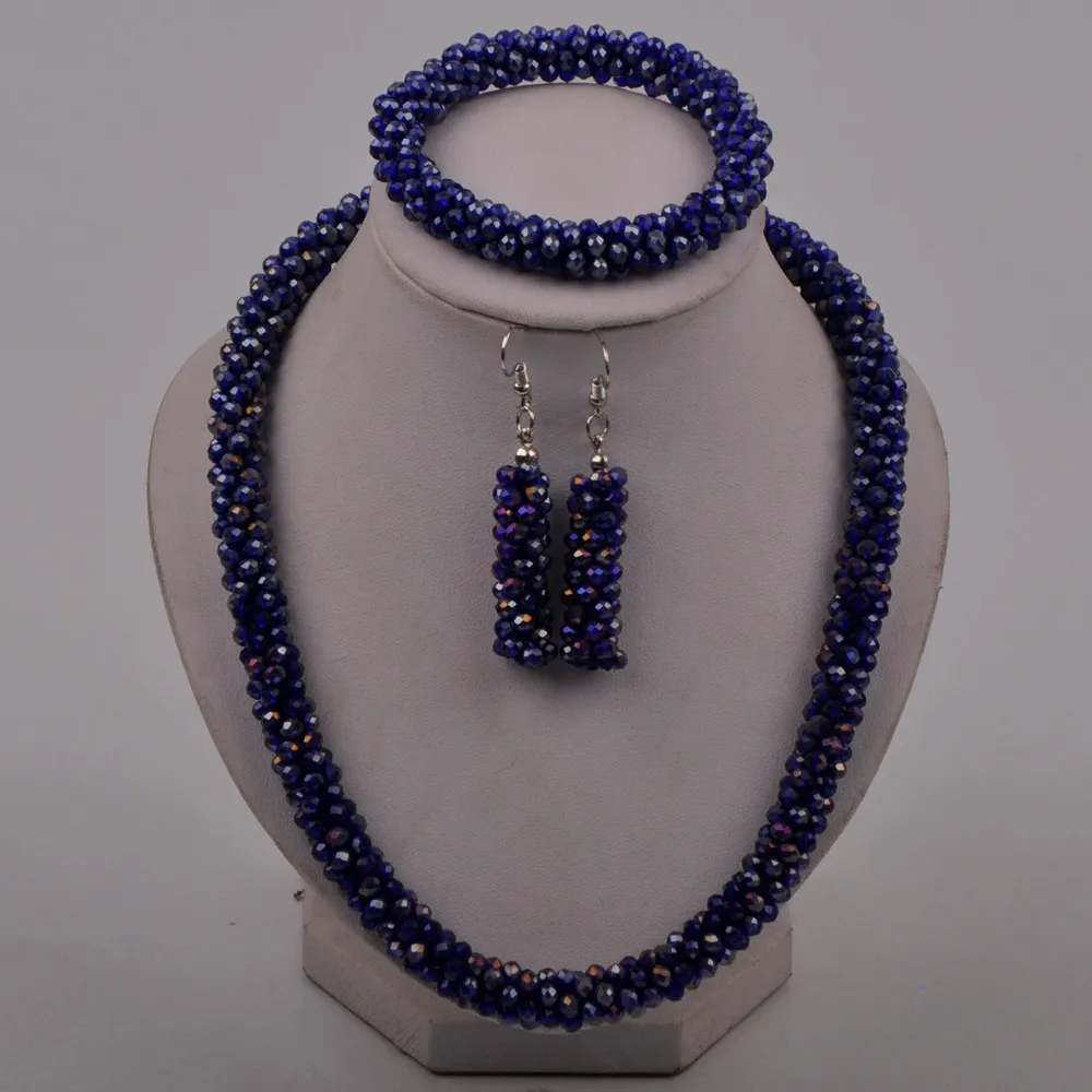 Royal Blue African Beads Jewelry Set Crystal Costume Necklace Nigerian Wedding Set Bridal Jewelry Sets
Royal Blue African Beads Jewelry Set Crystal Costume Necklace Nigerian Wedding Set Bridal Jewelry Sets