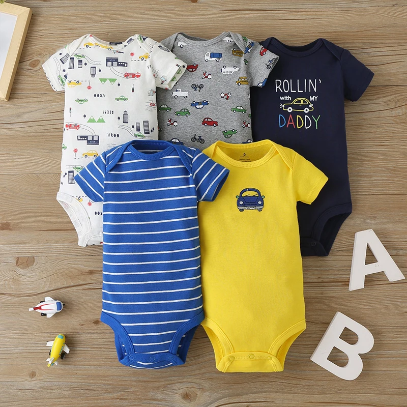 5pcs Baby Rompers 100% Cotton Lnfant Body Short Sleeve Clothing Baby Bodysuit Jumpsuit Cartoon Printed Baby Boy Girl Clothes
5pcs Baby Rompers 100% Cotton Lnfant Body Short Sleeve Clothing Baby Bodysuit Jumpsuit Cartoon Printed Baby Boy Girl Clothes
