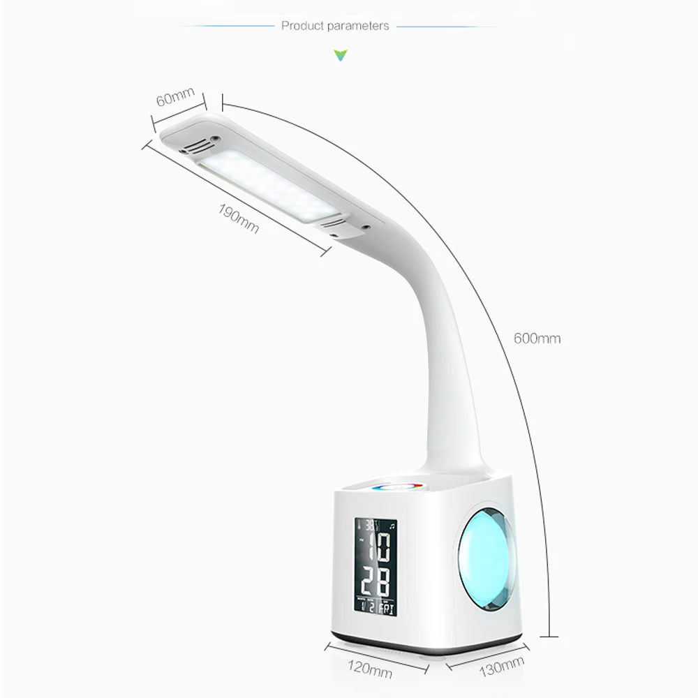5W LED Eye Protection Three-Speed Dimmable Table Lamp Foldable RGB Touch Control Calendar Alarm Clock Temperature Reading Lamp
5W LED Eye Protection Three-Speed Dimmable Table Lamp Foldable RGB Touch Control Calendar Alarm Clock Temperature Reading Lamp