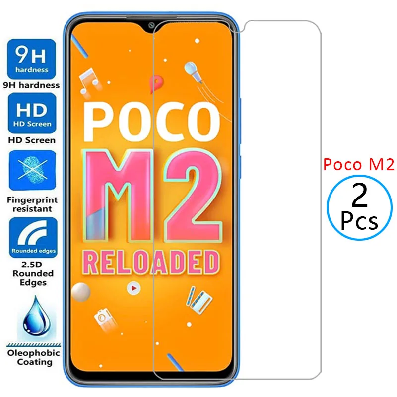 Защитное стекло для xiaomi poco m2 перезаряженная защита экрана закаленное на xiao mi pocom2 m
