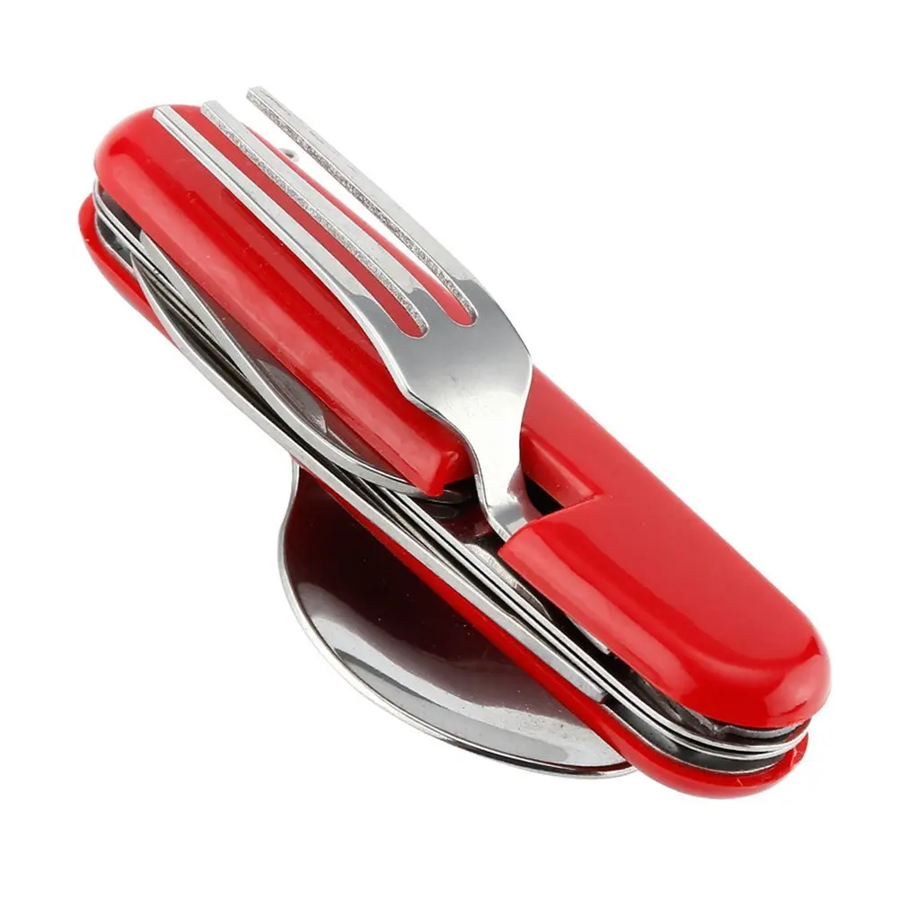 4 in 1 Multifunctional Outdoor Tableware Stainless Steel Foldable Fork Spoon Knife Picnic Camping Hiking Travelling Dinnerware
4 in 1 Multifunctional Outdoor Tableware Stainless Steel Foldable Fork Spoon Knife Picnic Camping Hiking Travelling Dinnerware