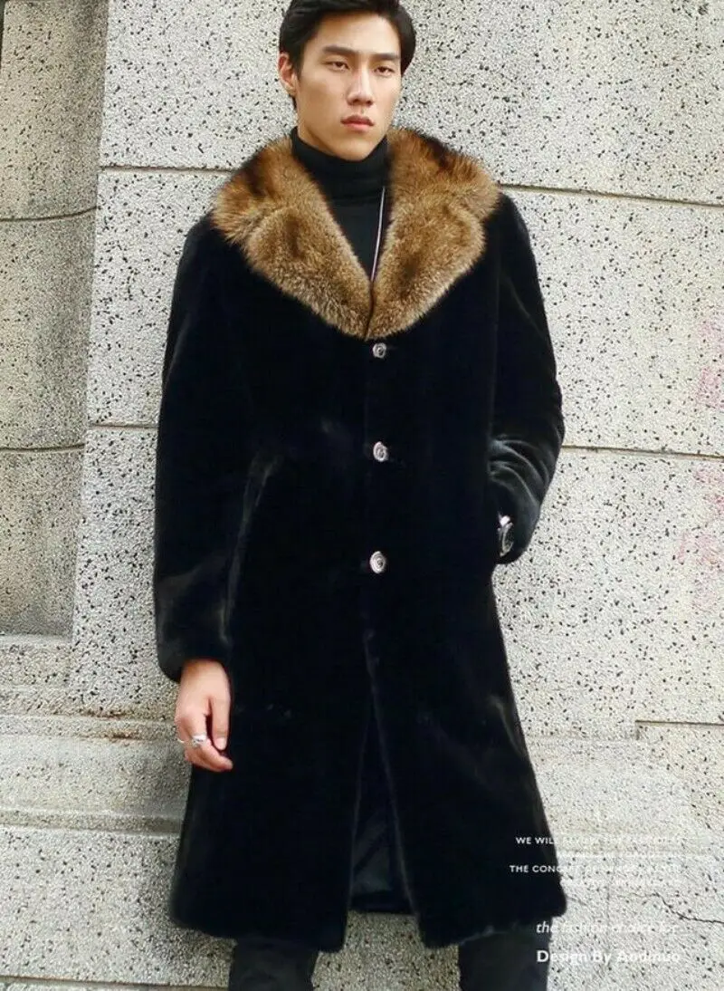 S-6XL Mens Big Faux Mink Fur Coat Lapel Business Casual Overcoat WInter Outwear Thicken Warm Trench Coat New
S-6XL Mens Big Faux Mink Fur Coat Lapel Business Casual Overcoat WInter Outwear Thicken Warm Trench Coat New