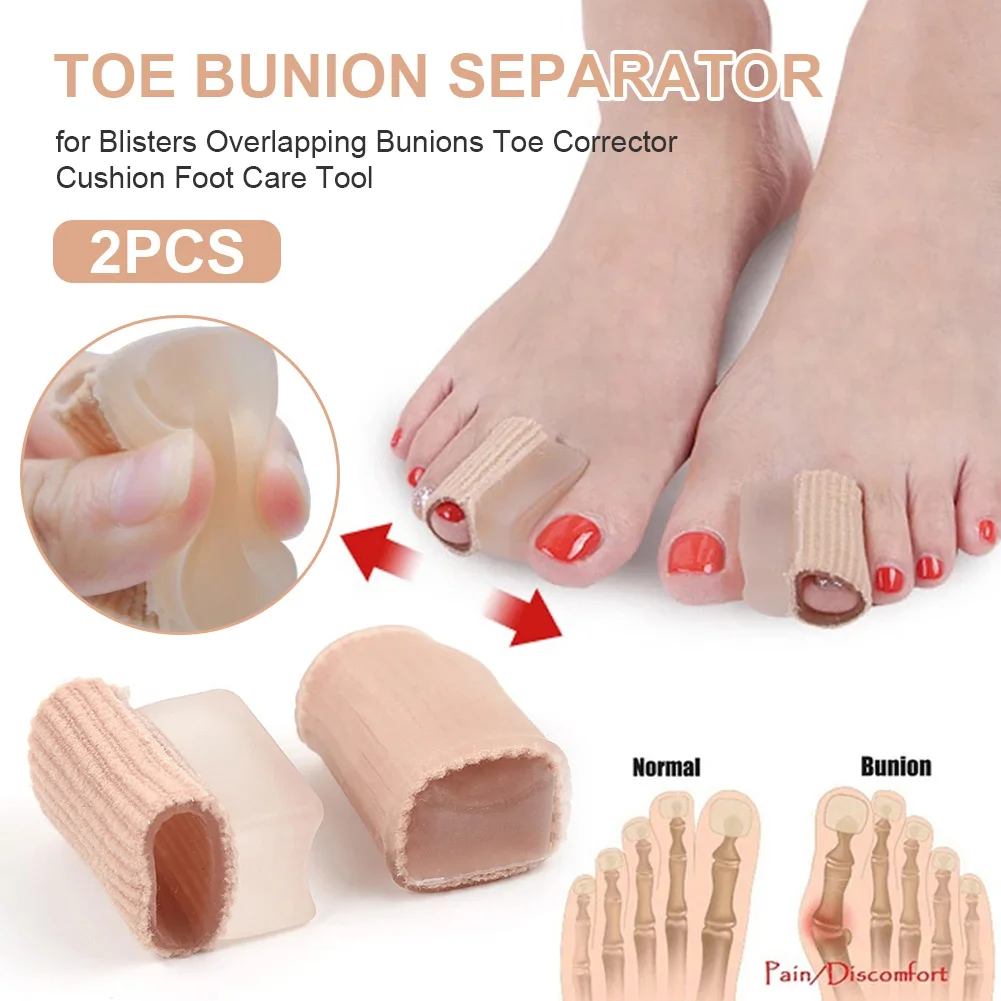 2pcs New Toe Bunion Separator Tube Soft Pad Protector for Blisters Overlapping Bunions Toe Corrector Cushion Foot Care Tool
2pcs New Toe Bunion Separator Tube Soft Pad Protector for Blisters Overlapping Bunions Toe Corrector Cushion Foot Care Tool