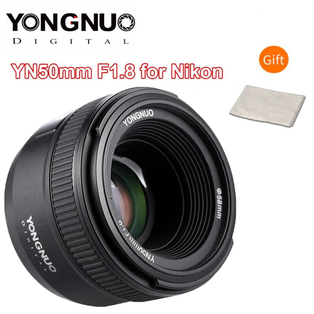 Объектив YONGNUO 50 мм F1.8 для камеры Nikon D800 D300 D700 D3200 D3300 D5100 D5200 D5300 D7000 объектив с большой апертурой MF AF DSLR 
Объектив YONGNUO 50 мм F1.8 для камеры Nikon D800 D300 D700 D3200 D3300 D5100 D5200 D5300 D7000 объектив с большой апертурой MF AF DSLR