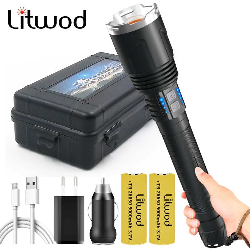 Most Brightest Led 1000000LM XHP200 Flashlight Powerful Bank Function Torch Usb Rechargeable 18650 26650 Battery Zoom Lantern
Most Brightest Led 1000000LM XHP200 Flashlight Powerful Bank Function Torch Usb Rechargeable 18650 26650 Battery Zoom Lantern