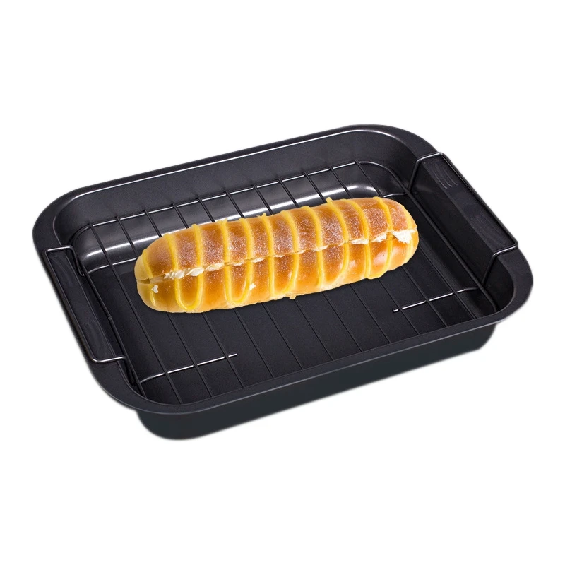 Carbon Steel Nonstick Bakeware Baking Tray Set with Cooling Rack Cookie Sheet Baking Pan Tray
Carbon Steel Nonstick Bakeware Baking Tray Set with Cooling Rack Cookie Sheet Baking Pan Tray