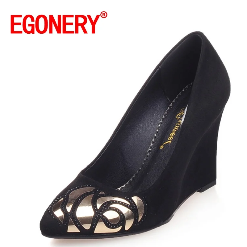 EGONERY summer fashion suede slope heel pointed toe new pattern women shoes comfortable ventilation appointment sweet wedding
EGONERY summer fashion suede slope heel pointed toe new pattern women shoes comfortable ventilation appointment sweet wedding