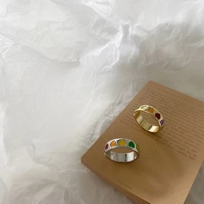 2021 New Vintage Bohemia Colorful Enamel Love Heart Ring Cute Simple Metal Gold Silver Color Rings For Women Gift Jewelry
2021 New Vintage Bohemia Colorful Enamel Love Heart Ring Cute Simple Metal Gold Silver Color Rings For Women Gift Jewelry