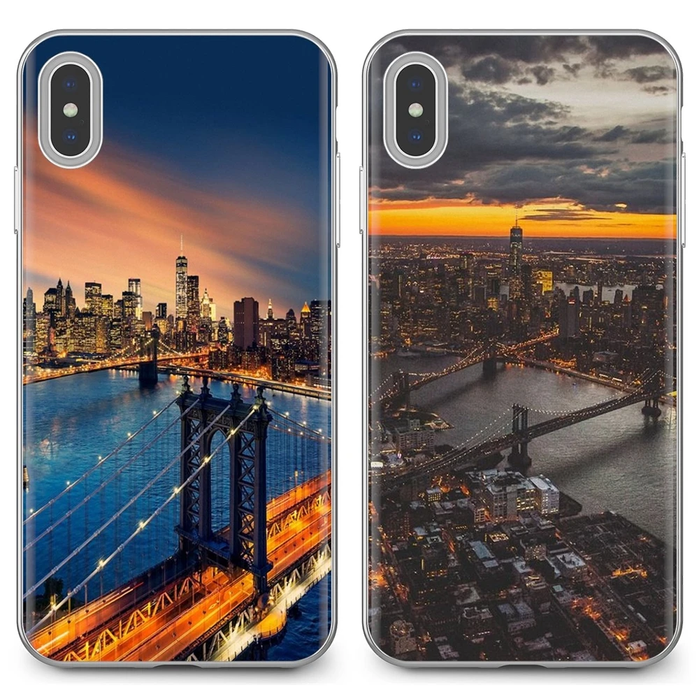 Силиконовый чехол для телефона NYC Бруклинский мост Нью-Йорк Xiaomi Redmi 4A 7A S2 Note 8 3 S 4 4X 5