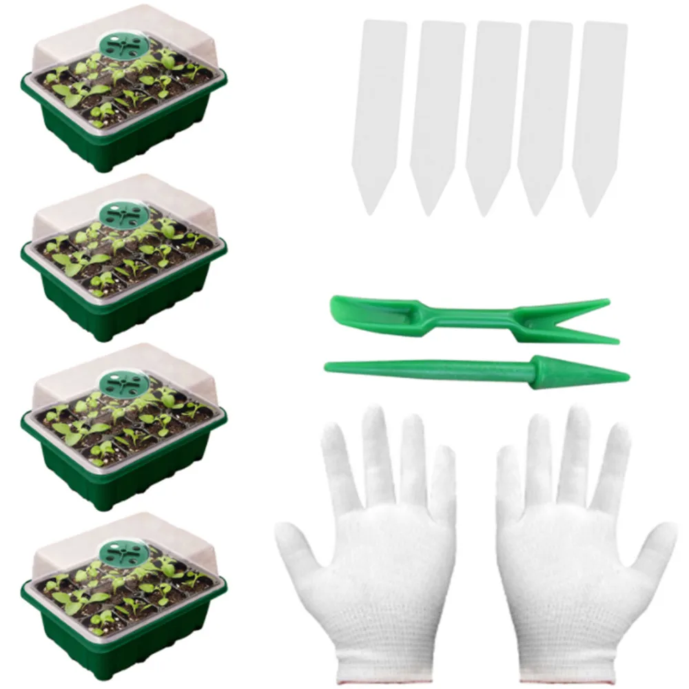 12 Holes Plastic Nursery PotSeed Grow Planter Box Greenhouse Seeding Garden Seed Pot Tray plant Seedling Tray With Lids
12 Holes Plastic Nursery PotSeed Grow Planter Box Greenhouse Seeding Garden Seed Pot Tray plant Seedling Tray With Lids