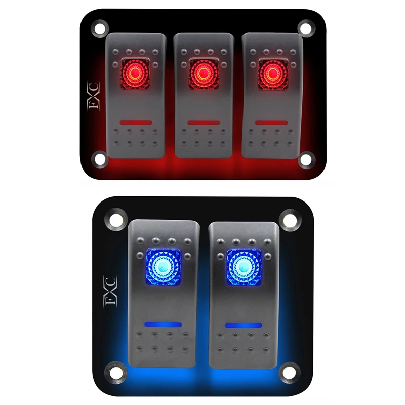 2PCS 12V-24V Rocker Switch Panel Circuit Breaker Boat Marine Waterproof, 3 Gang Red & 2 Gang Blue
2PCS 12V-24V Rocker Switch Panel Circuit Breaker Boat Marine Waterproof, 3 Gang Red & 2 Gang Blue