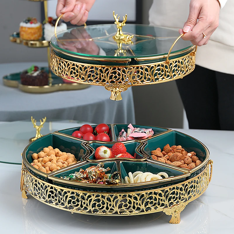 Luxury Nordic Creative Gold Deer Ceramic Dry Fruit Snack Plates Candy Box Fruit Platter Modern Coffee Table Collection Box Gift
Luxury Nordic Creative Gold Deer Ceramic Dry Fruit Snack Plates Candy Box Fruit Platter Modern Coffee Table Collection Box Gift