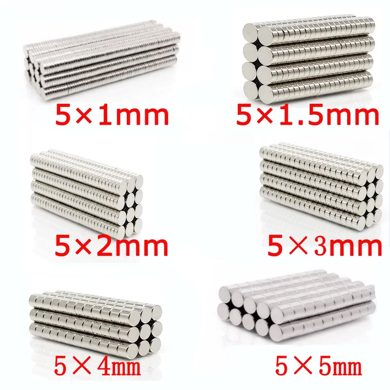 20/50/100PCS 5x1,5x1.5,5x2,5x3,5x4,5x5mm Mini Small N35 Round Magnet Rare Earth Neodymium Strong magnets
20/50/100PCS 5x1,5x1.5,5x2,5x3,5x4,5x5mm Mini Small N35 Round Magnet Rare Earth Neodymium Strong magnets