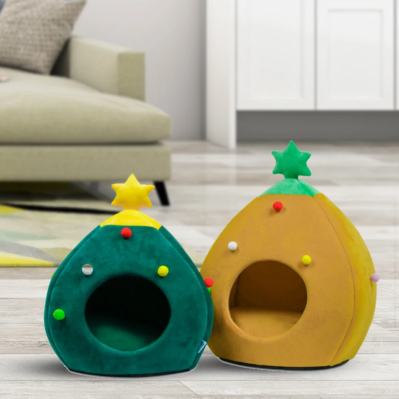 Cat House Bed Soft Closed Warm Tent for Puppy Christmas Tree Shape Indoor Villa Wooden Cage Samll Kitten Nest Sleeping Mat
Cat House Bed Soft Closed Warm Tent for Puppy Christmas Tree Shape Indoor Villa Wooden Cage Samll Kitten Nest Sleeping Mat