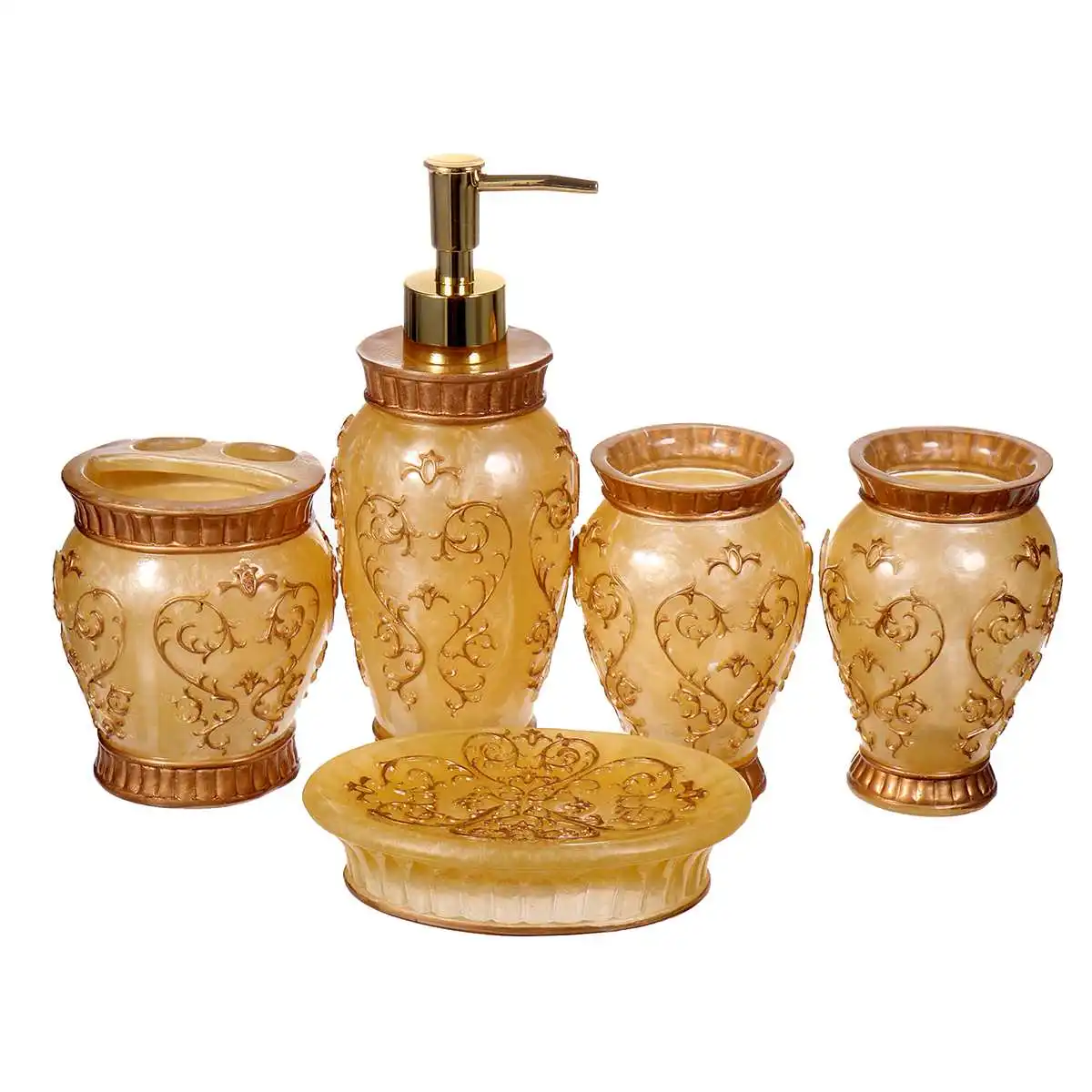 5PCS Bathroom Accessories Set Resin Toothbrush Holder Lotion Dispenser Gargle Cup Decoration Tumbler Soap Box Cup Pump Bottle
5PCS Bathroom Accessories Set Resin Toothbrush Holder Lotion Dispenser Gargle Cup Decoration Tumbler Soap Box Cup Pump Bottle