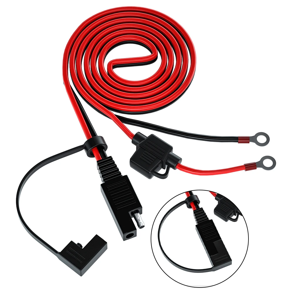 Battery Charger/Maintainer SAE to O Ring Terminal Connector with 10A Protection Fuse Extension Cord 140cm Cable Connector
Battery Charger/Maintainer SAE to O Ring Terminal Connector with 10A Protection Fuse Extension Cord 140cm Cable Connector