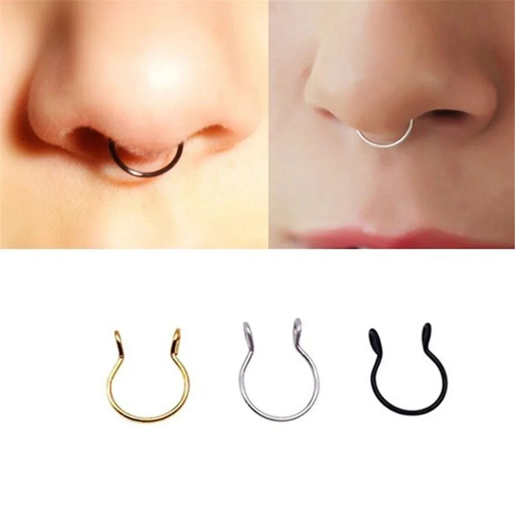 New Fake Septum Nose Hoop Rings Stainless Steel Faux Lip Ear Nose Septum Ring Non Piercing Clip on Nose Hoop Rings Body Piercing
New Fake Septum Nose Hoop Rings Stainless Steel Faux Lip Ear Nose Septum Ring Non Piercing Clip on Nose Hoop Rings Body Piercing