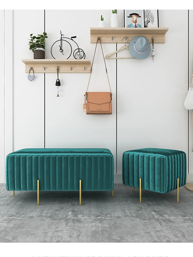 Home Shoe Changing Stool Light Luxury Fitting Room Stool Creative Cloakroom Sofa Stool Net Red Comfortable Flannel Bed end Bench
Home Shoe Changing Stool Light Luxury Fitting Room Stool Creative Cloakroom Sofa Stool Net Red Comfortable Flannel Bed end Bench